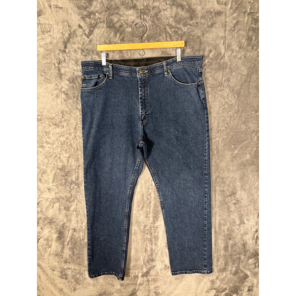 Wrangler Authentics Mens Straight Leg Jeans Dark Wash Denim 40x29